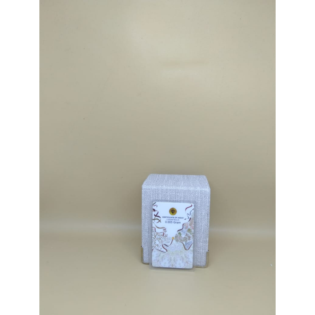 Logam Mulia CERTIFICATE OF ASSAY 0.005 Gr 24K Fine Gold 999.9