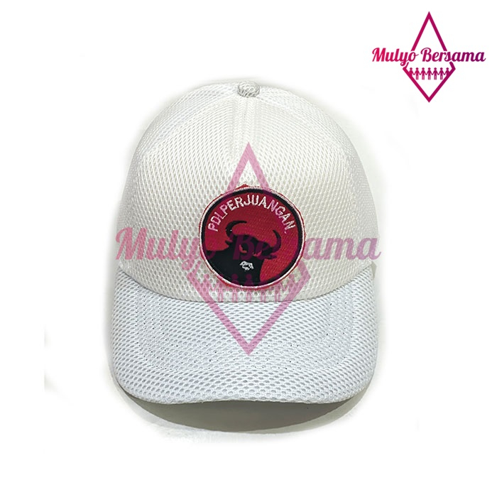 Topi Logo Partai PDI Perjuangan Topi Jaring PDI  - Mulyo Bersama