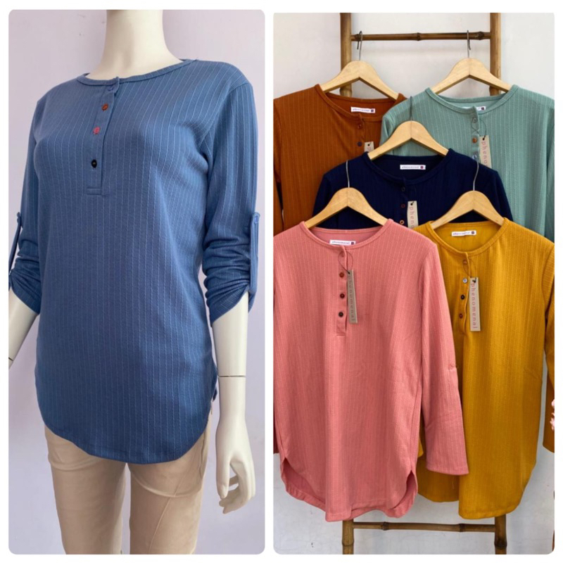 kaos phenomenal kaos chisel atasan wanita polos t-shirt lengan panjang