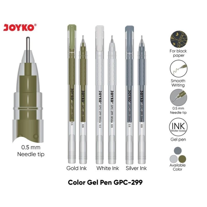 

Bolpoint Gel Joyko GP-299 Premium Colors 0.5mm