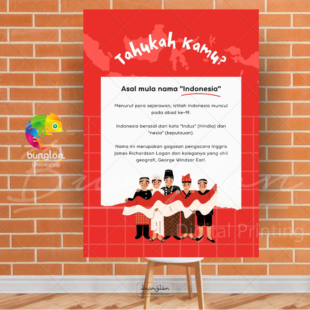 

Poster Edukasi Asal Mula Nama Indonesia