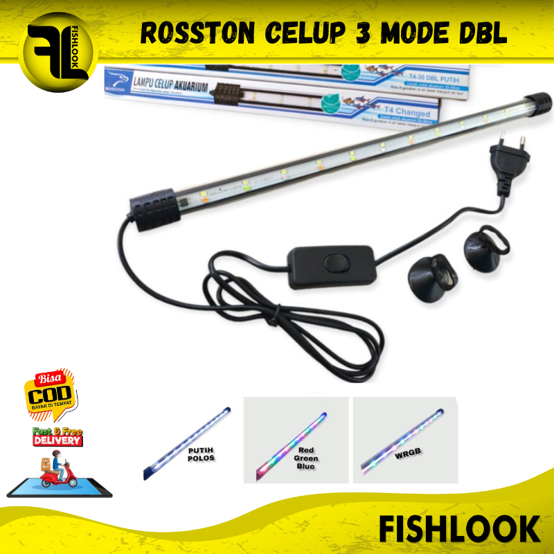 LAMPU ROSSTON DBL 3MODE LAMPU CELUP Rosston T4 DBL lampu led celup AQUARIUM