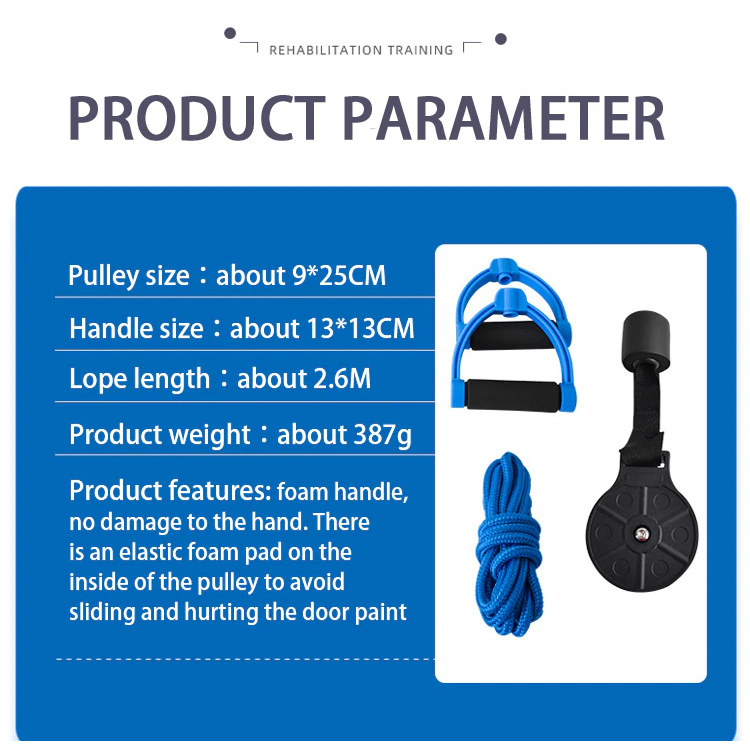 Terapi Penderita Stroke Fisioterapi Tangan Hemiplegia Peralatan Pelatihan Alat Terapi Bahu /Pulley Untuk Latihan Rehabilitasi Exercise Pulley Arm Rehabilitation Over Door Training Equipment Braces Supports Elastic Train - Terapi Stroke - shoulder pulley