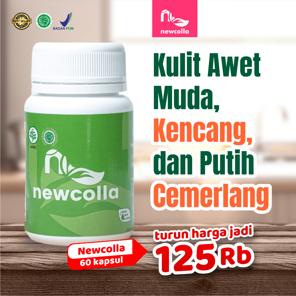 Newcolla collagen original penghilang flek hitam membandel di wajah glowing ampuh bpom alami