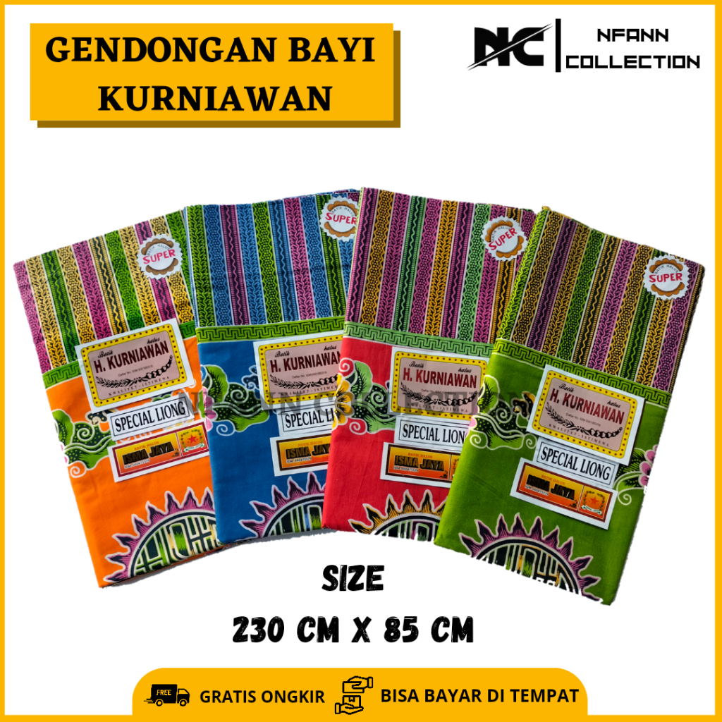 KAIN JARIK GENDONGAN BAYI BATIK PANJANG 3 METER BAHAN KATUN PREMIUM JUMBO // GENDONG KAIN BATIK HALU