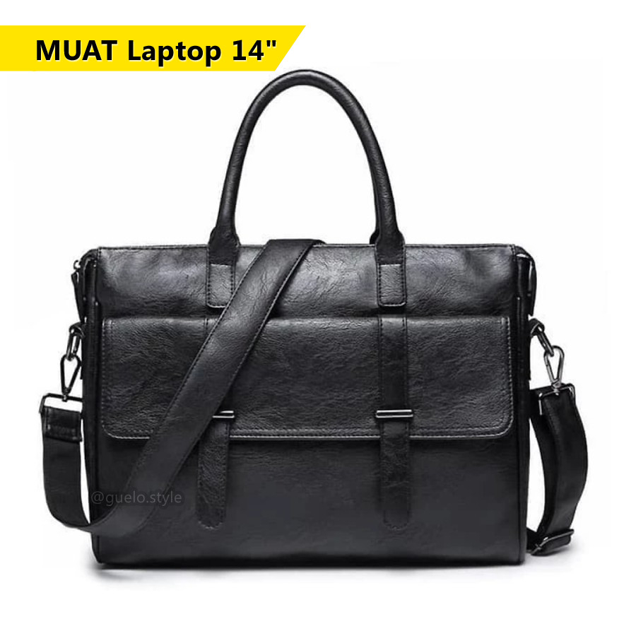 tas selempang kulit - tas laptop 14 inch VN44