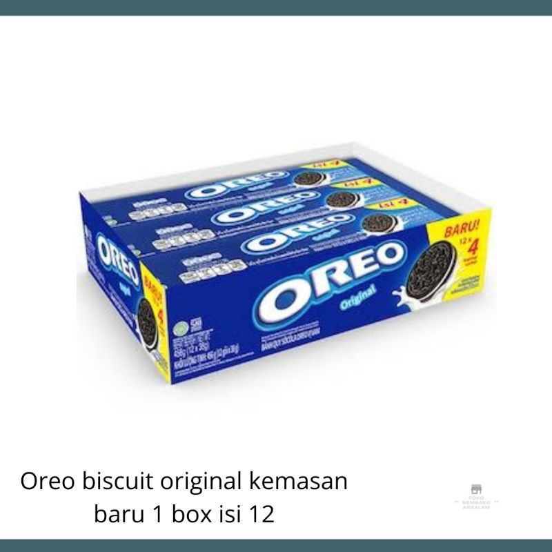 

oreo biscuit krim original kemasan baru 1BOX isi 12