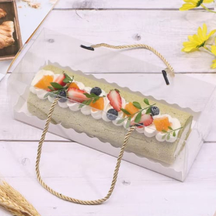 [ 5 PCS ] Box Mika Kotak Kue Mika Transparan Box Kue Kering Dengan Tali Handle Box Kotak Hampers Sou