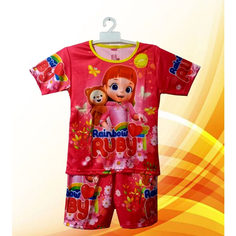 SC COLLECTION / SETELAN RUBY ANAK PEREMPUAN | SETELAN RAINBOW RUBY | BAJU RAINBOW RUBY ANAK PEREMPUA