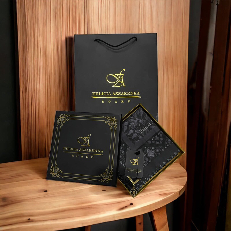 HIJAB SEGIEMPAT MOTIF FELICIA AZZARENKA ORI PREMIUM // MJ PREMIUM TERMURAH