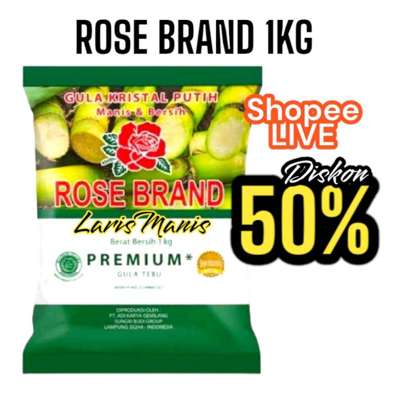 

(DISKON LIVE) GULA ROSEBRAND berat 1kg