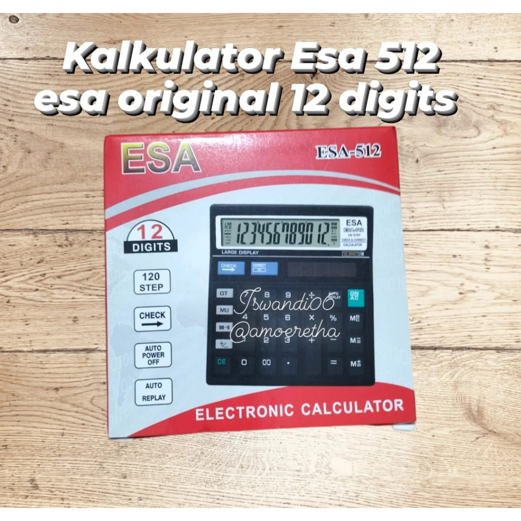 

Mega Super Promo Murah Electronic Calculator Esa 512 - Kalkulator 12 Digits Check dan Correct