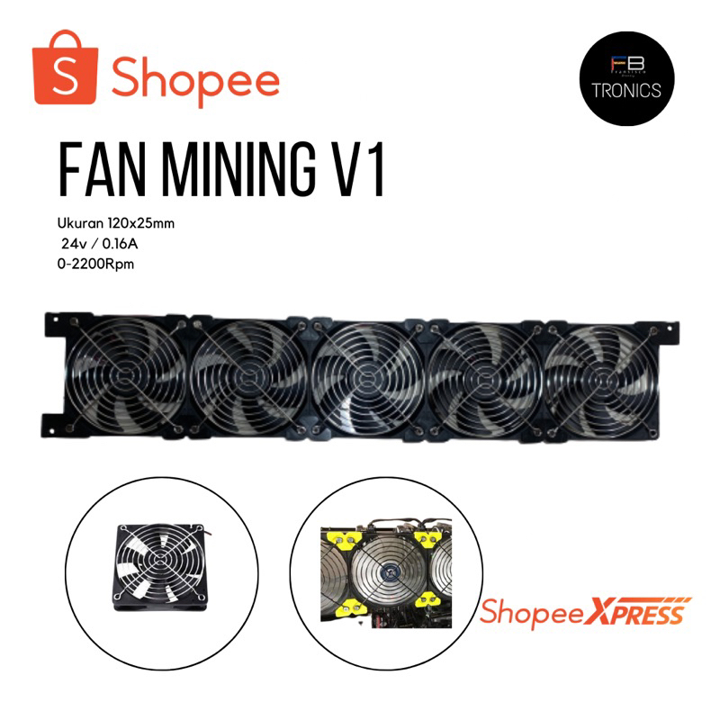 fan mining v1 2200rpm 12cm 120mm cooling mining rig