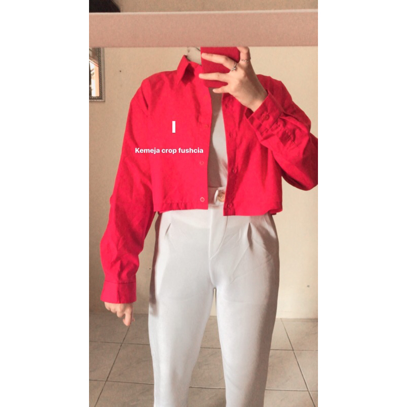 kemeja fuschia