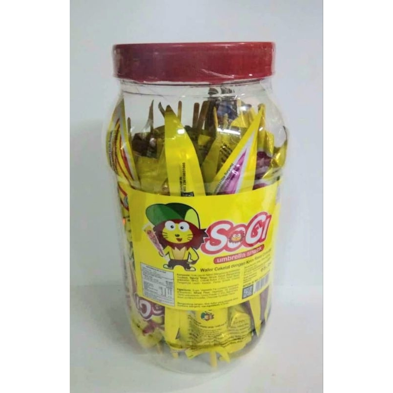 Coklat Cemilan Snack Payung Sogi Toples Mainan Anak Murah isi 20 pcs
