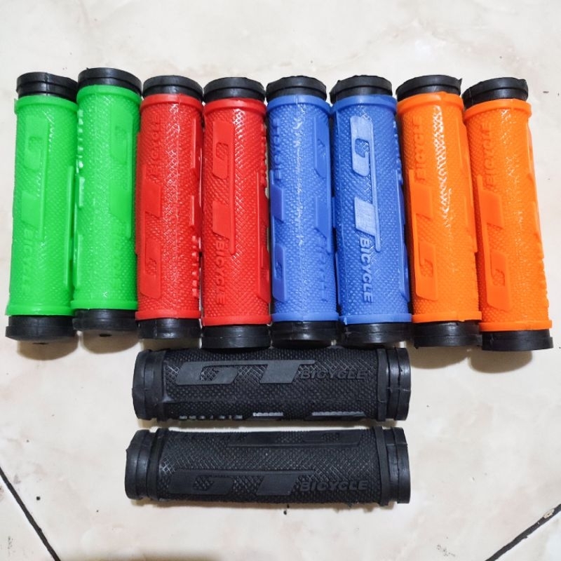 Handgrip GT Bicycle Warna Handlebar Grip Stang Sepeda Lipat Seli Mtb Minion Fixie Bmx Dll Model Silicone Karet