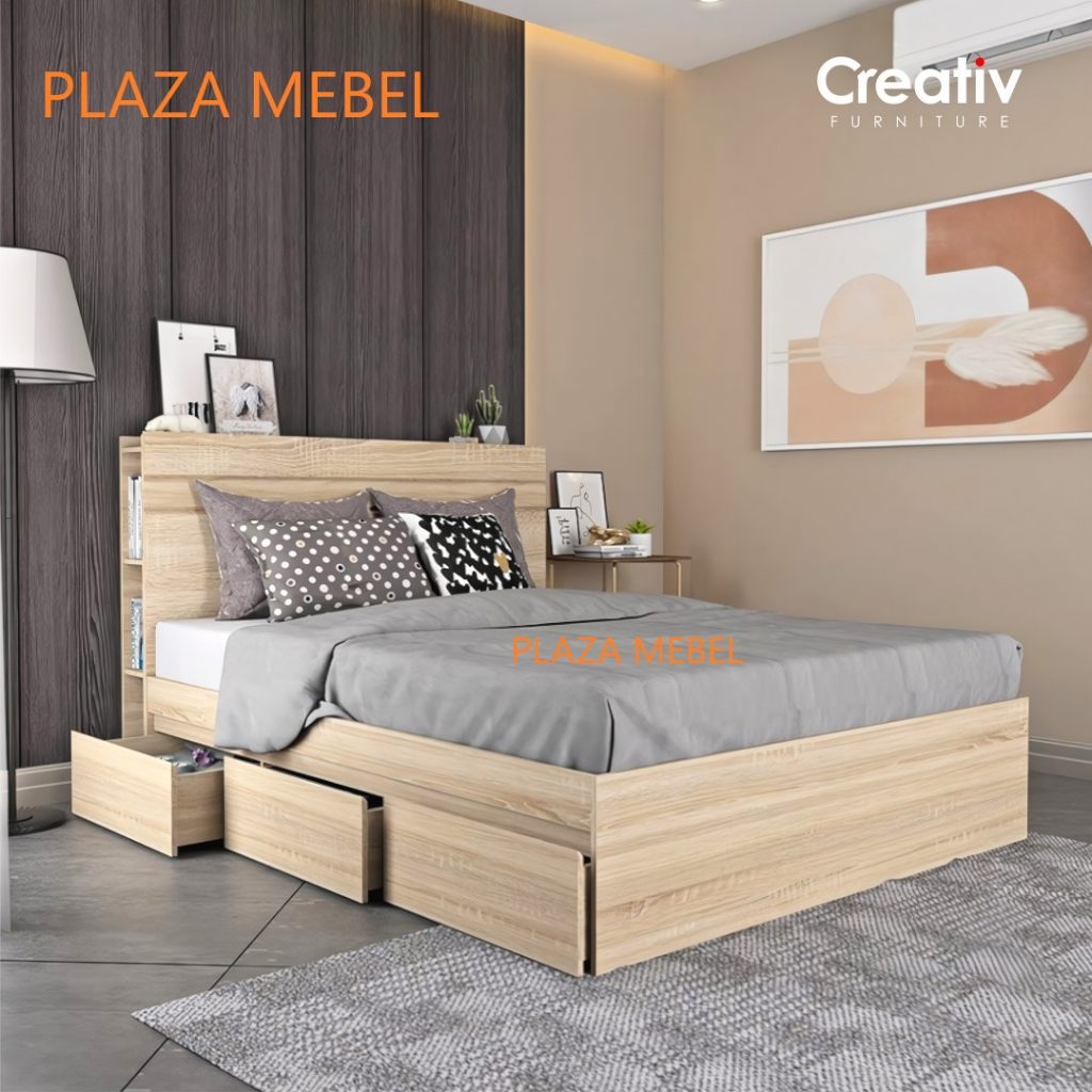Ranjang Bed Acura BD 160 Creativ Divan Laci No. 2 ( Tanpa Kasur ) Tempat Tidur