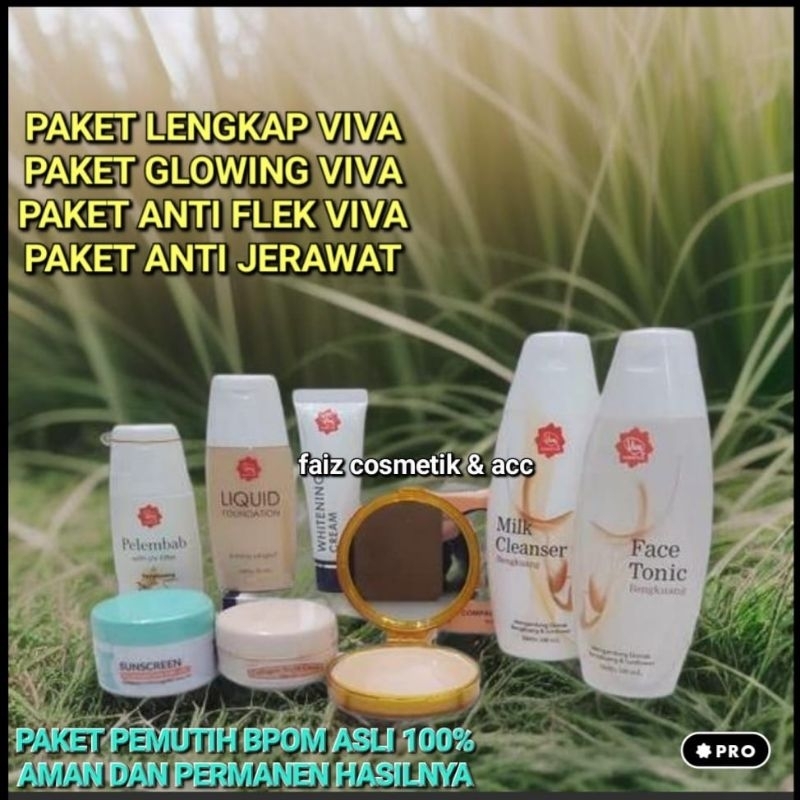 [VIVA] Paket Viva Seri Bengkuang/Promo Paket Viva Anti Flek + Paket 7 Hari Glowing + Bedak Compact P