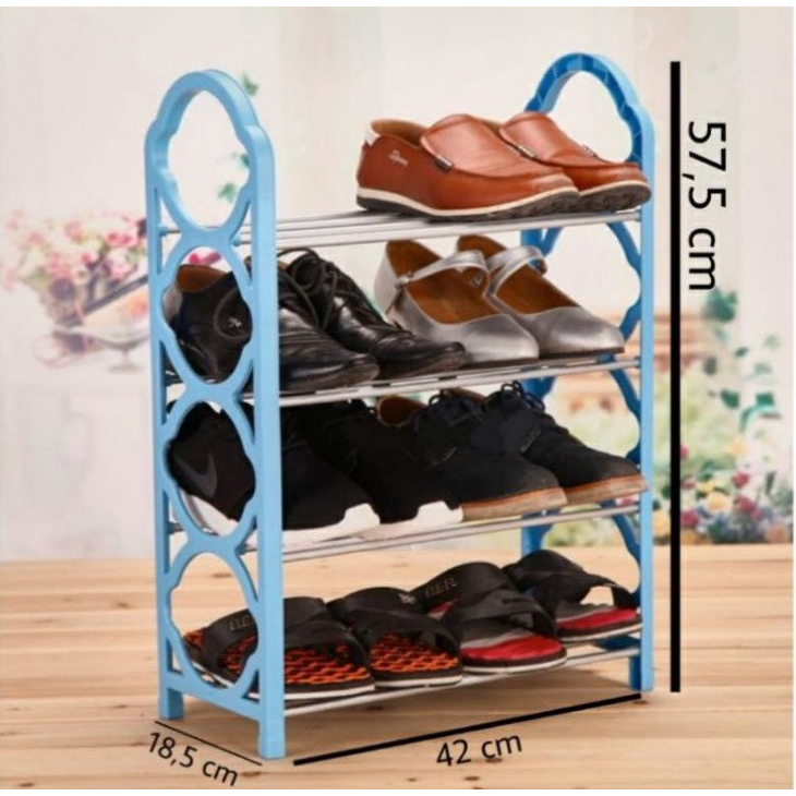 RAK SEPATU 5 TINGKAT PORTABLE-RAK SANDAL 5 SUSUN-RAK SEPATU BAHAN PLASTIK