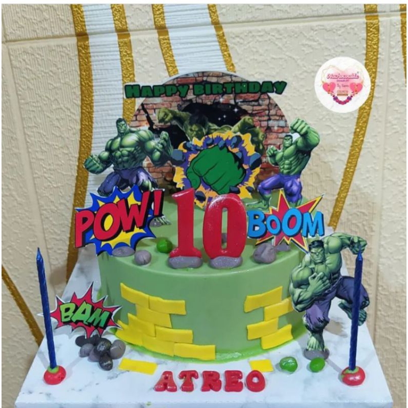 

Pinata Cake Tema Hulk