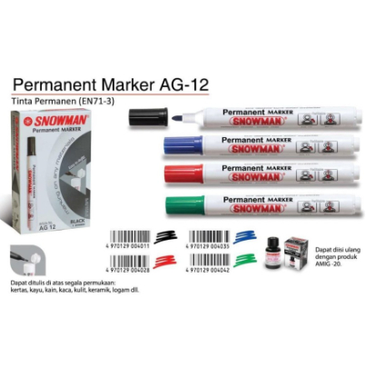 

Spidol Snowman Permanent AG - 12
