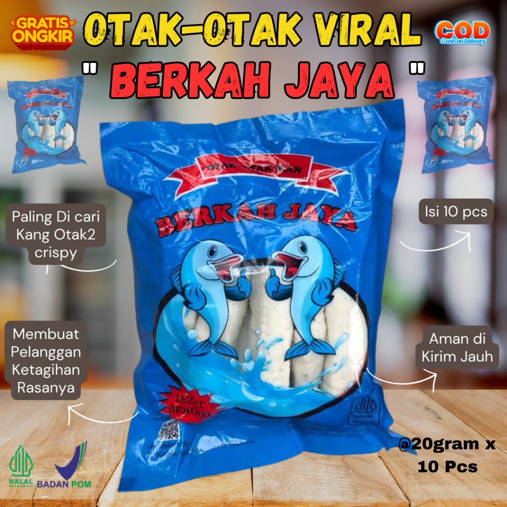 

Otak Otak Ikan Berkah Jaya kemasan 200 Gram Isi 10