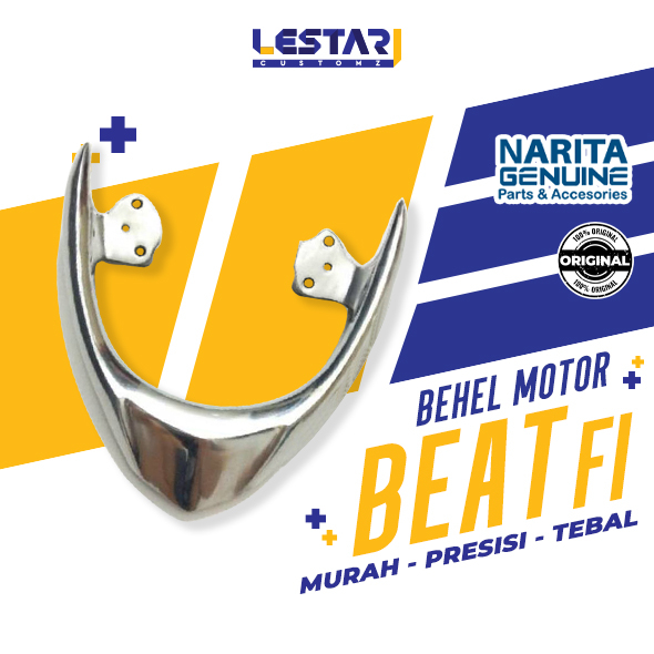 Behel beaT hitam_Belakang Honda Beat FI-F1-Injection 2012-2015 - BEAT FI CHROM LS