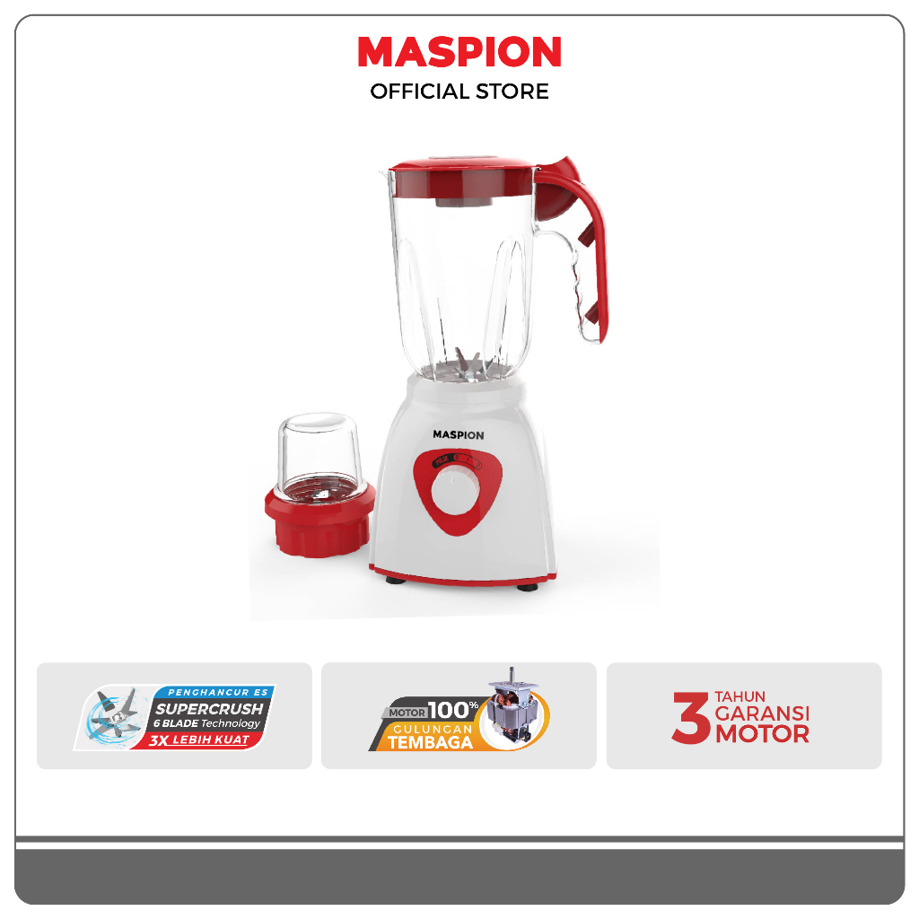 Maspion Pelumat Blender with Dry Miller 1.5 Liter MT-1592