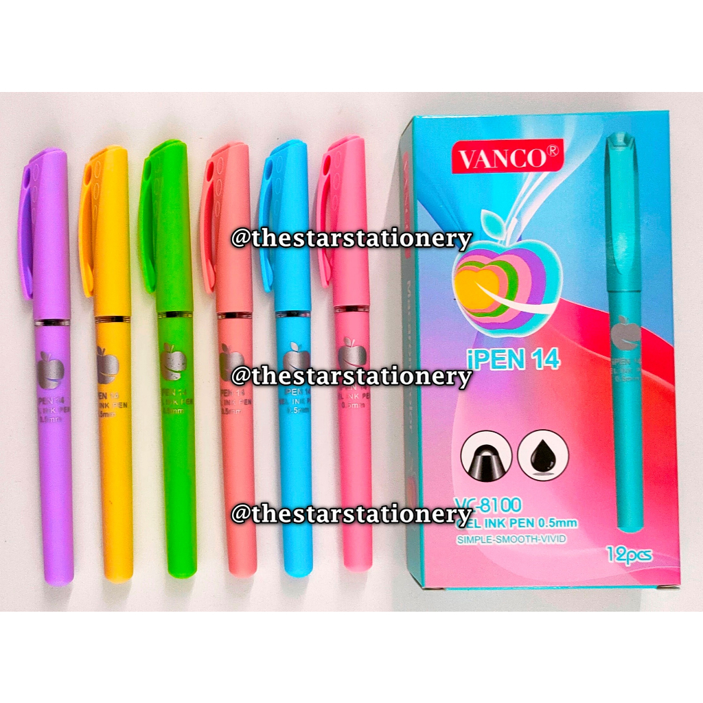

(1 Biji) Gabungan Bolpen Vanco VC-8100 VC-8101 VC-8102 Ipen14 0.5 mm Gel Pen (1 Biji)