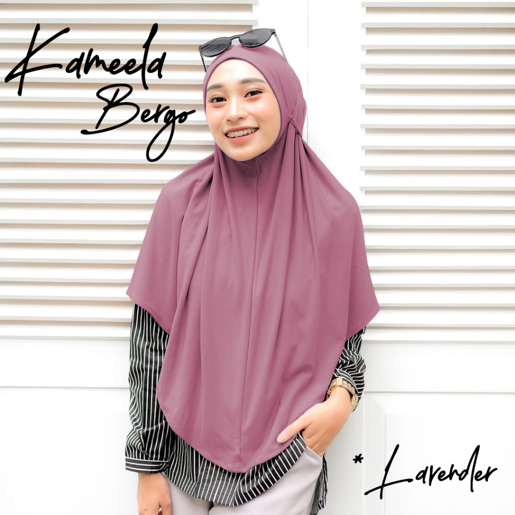 Jilbab Hijab Kerudung Bergo Tali Instan Terbaru Khimar Kameela M Jumbo Nyaman Milo Coffe Abu Tua Dus