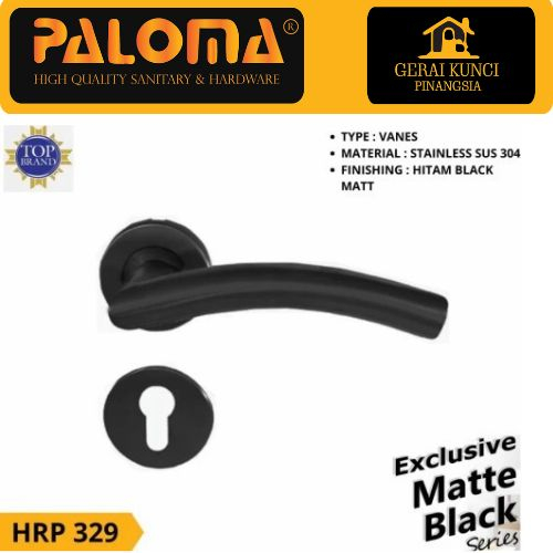Handle pintu PALOMA HRP 329 Matte Black