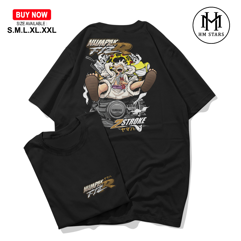 BAJU KAOS ATASAN NUMPAK YAMAHA FIZ R 2STROKE - HEREX DISTRO ORIGINAL MURAH - KAOS OTOMOTIF MEKANIK M