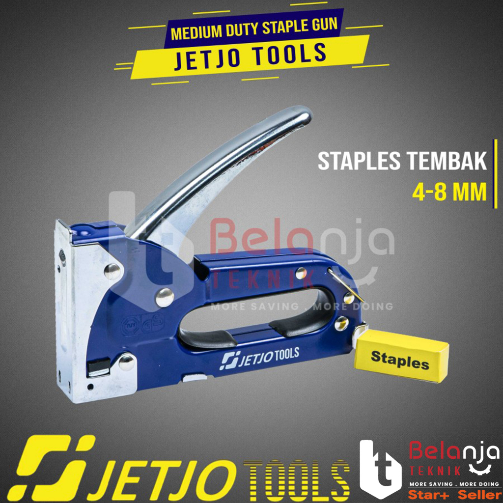

JETJO TOOLS Staple Gun Tracker 4-8 mm Staples Tembak Free Isi Steples