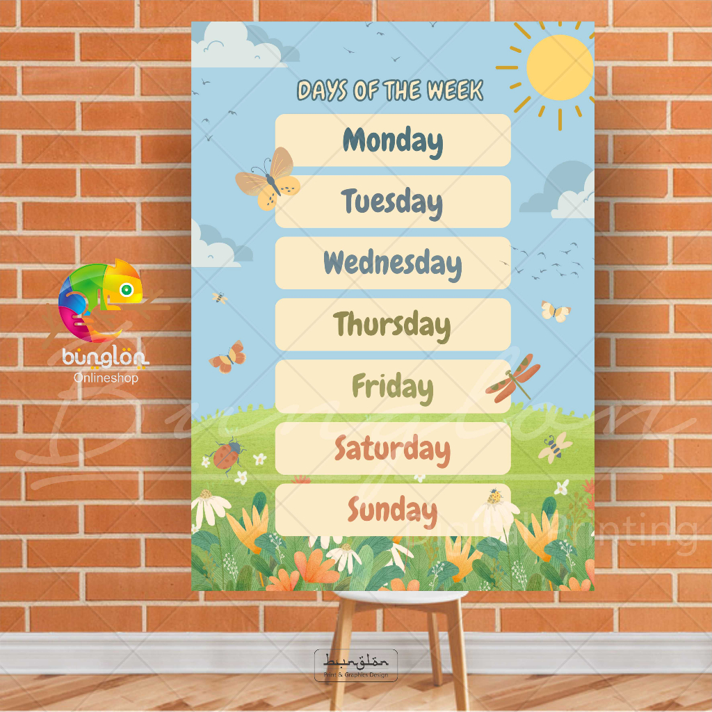 

Poster Edukasi Nama-Nama Hari Bahasa Inggris