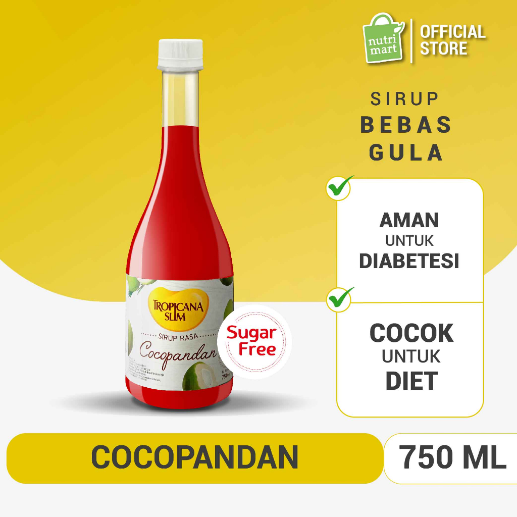 

Tropicana Slim Sirup Cocopandan 750ml - Syrup Bebas Gula