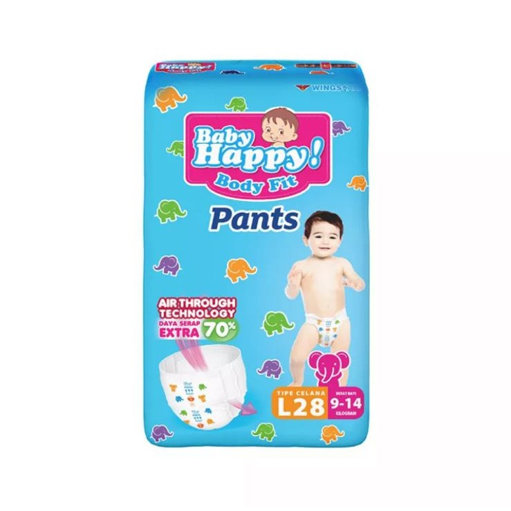 Pampers Baby Happy L28  Termurah