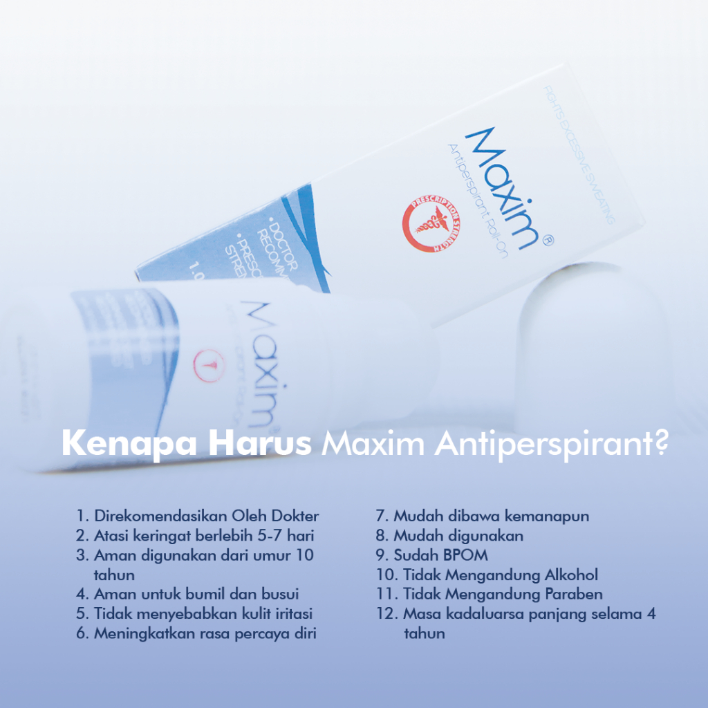 Maxim Antiperspirant Roll On 15% Volume 30ml + 1 Sachet Wipe 15%