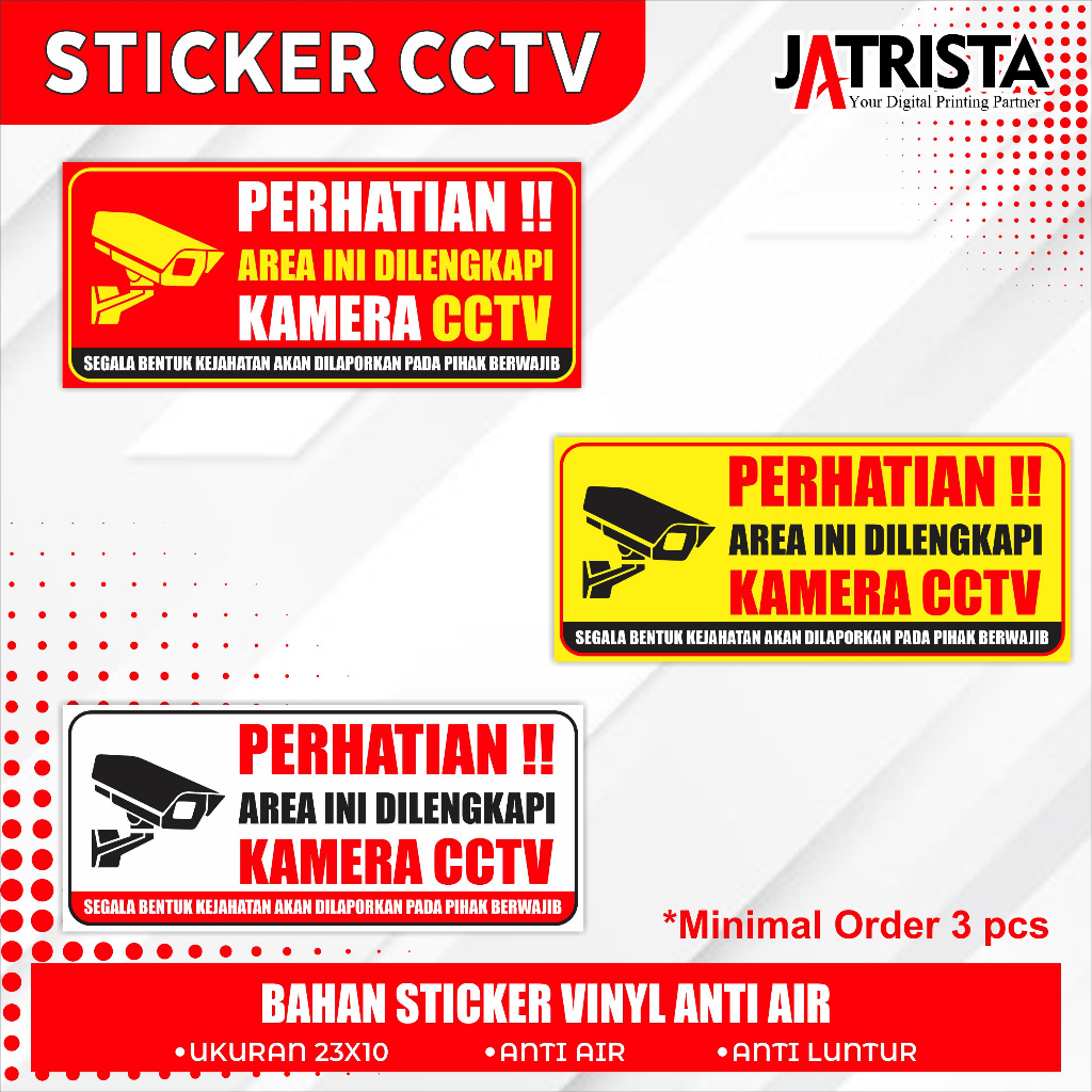 

STIKER KAMERA CCTV ANTI AIR