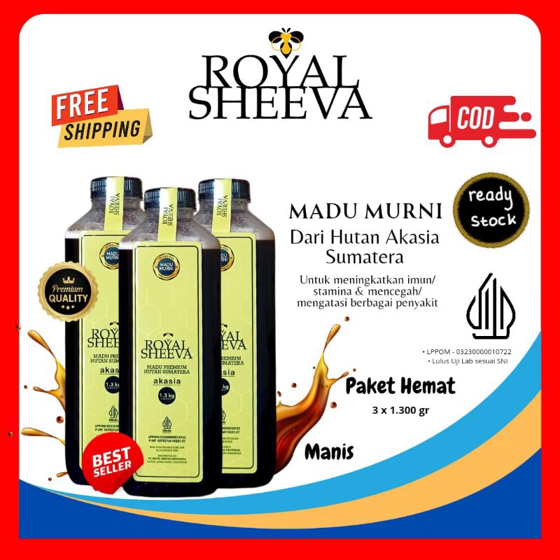 

madu royal sheeva madu murni asli sumatera halal lulus uji lab paket hemat