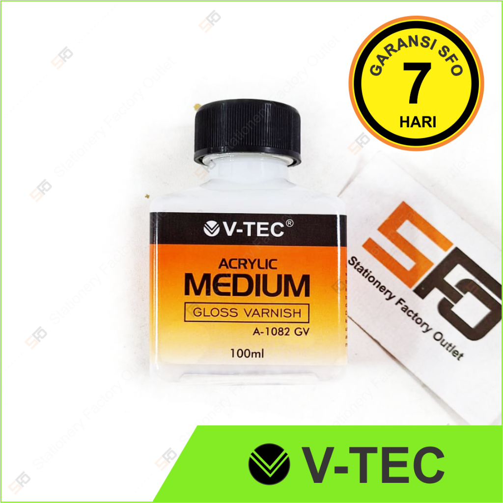 

Acrylic Medium Gloss Varnish V-tec 100ml - Clear Glossy Vernish Vernidas A-1082GV