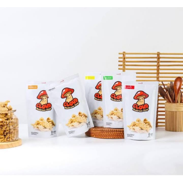

Keripik Jamur Cloud Mushroom Chips 75gr ( 5 Varian Rasa )