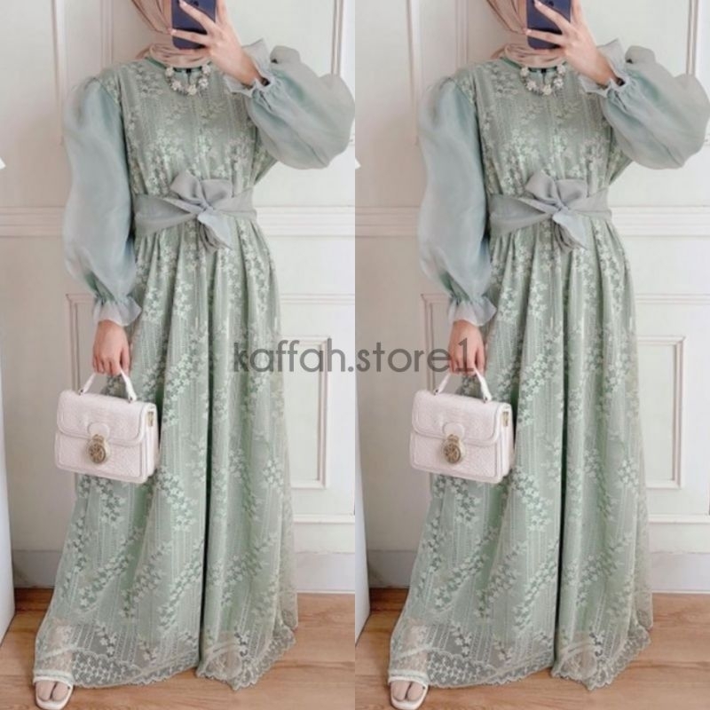 _Sale_ Green Sage Dress/Hijau Sage/Mint Nagya/Anggun/Aisyah/Regumi/Outfit/Gamis Syari/Gamis