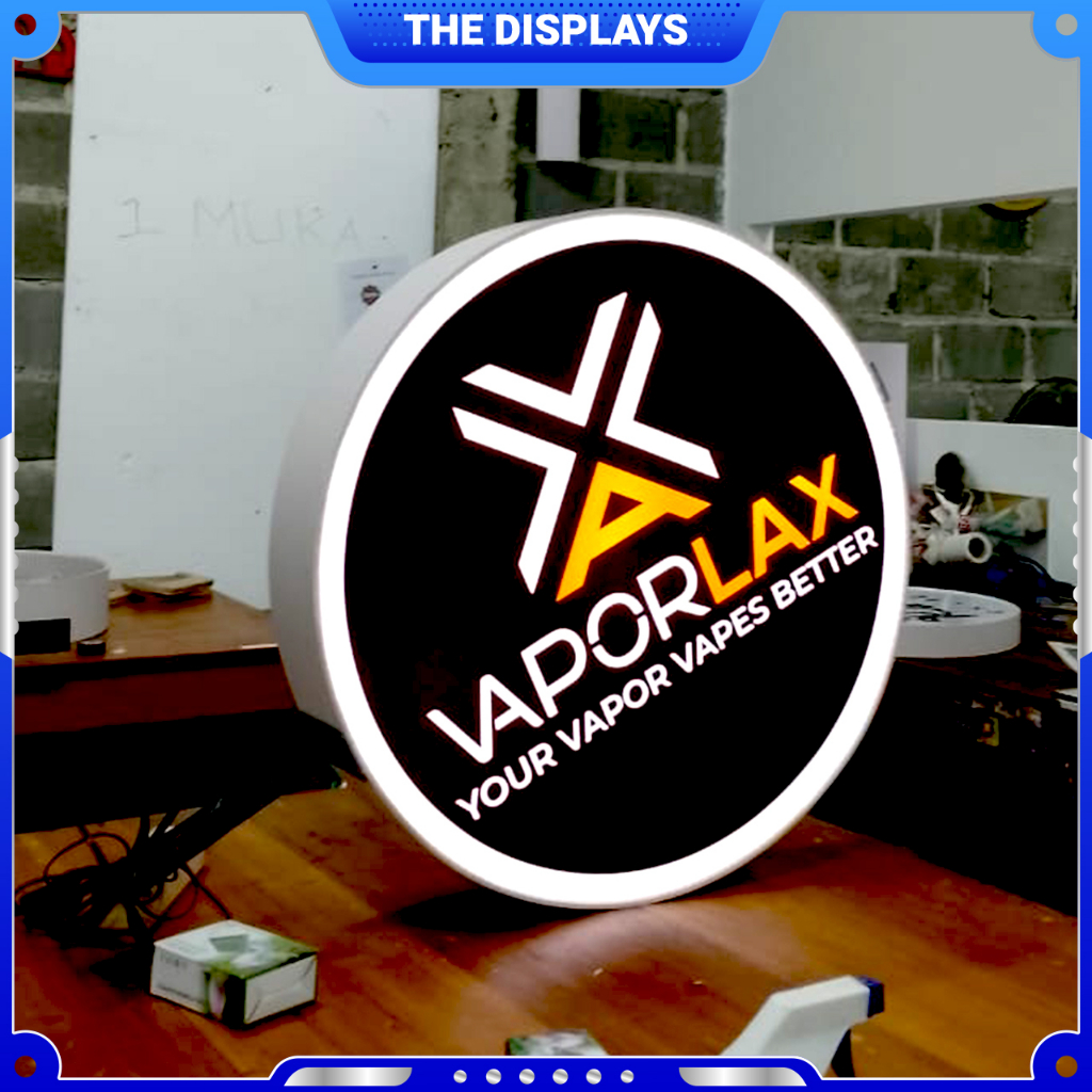 Custom Neon Box 20cm 1 Muka | Signage LED PVC Acrylic Free Power Supply