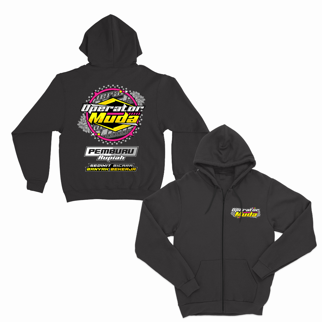 Jaket Zipper Operator Muda Pejuang Rupiah Big Size Jumbo