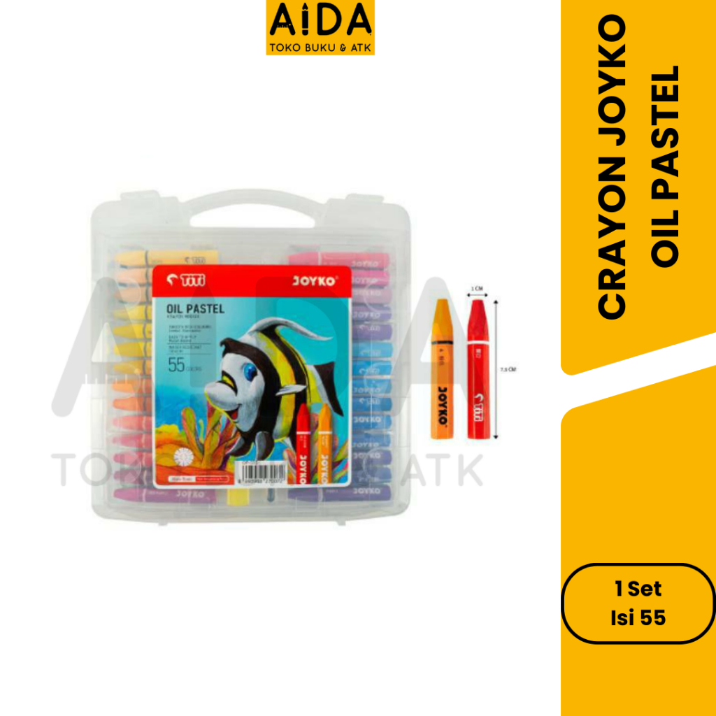 

Crayon Joyko 55 Warna / Krayon Minyak isi 55 Warna / Oil Pastel OP 55S For Drawing Water Resistant