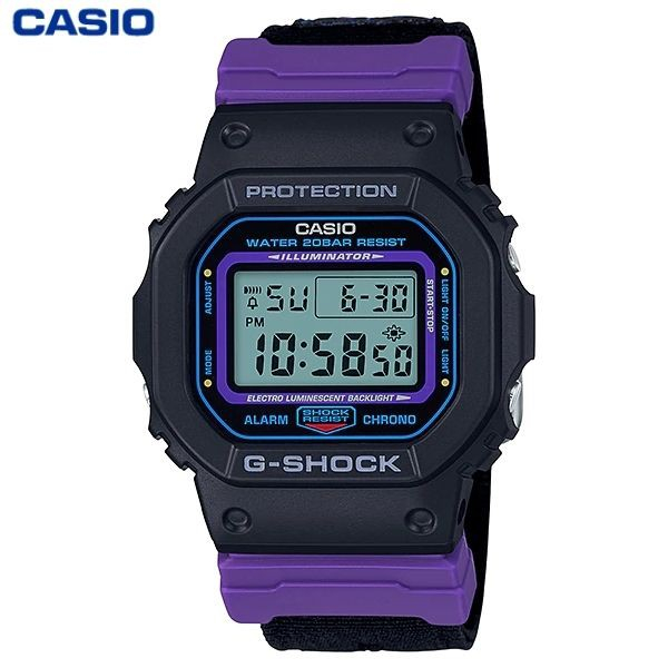 JAM TANGAN PRIA CASIO G-SHOCK DW-5600THS-1A ORIGINAL - GSHOCK DW5600THS HITAM UNGU JAM TANGAN G-SHOC