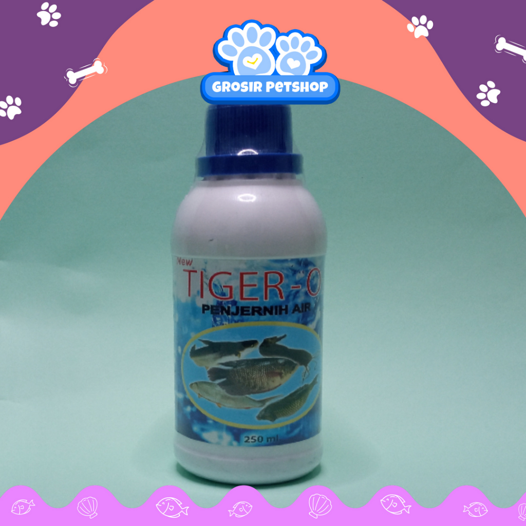 TIGER O2 250 ML - PENJERNIH AIR KOLAM IKAN KOI IKAN LELEIKAN NILA, PEMBERSIH AIR KOLAM IKAN - TERLAR