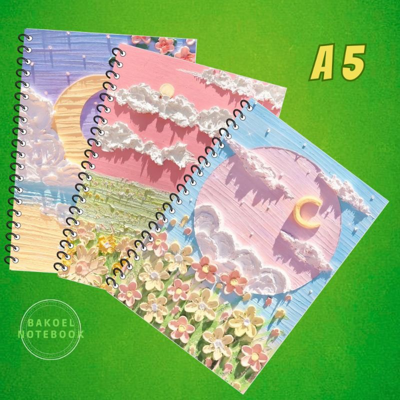 

notebook a5 cover aesthetic/ buku catatan a5/buku diary a5/notebook a5