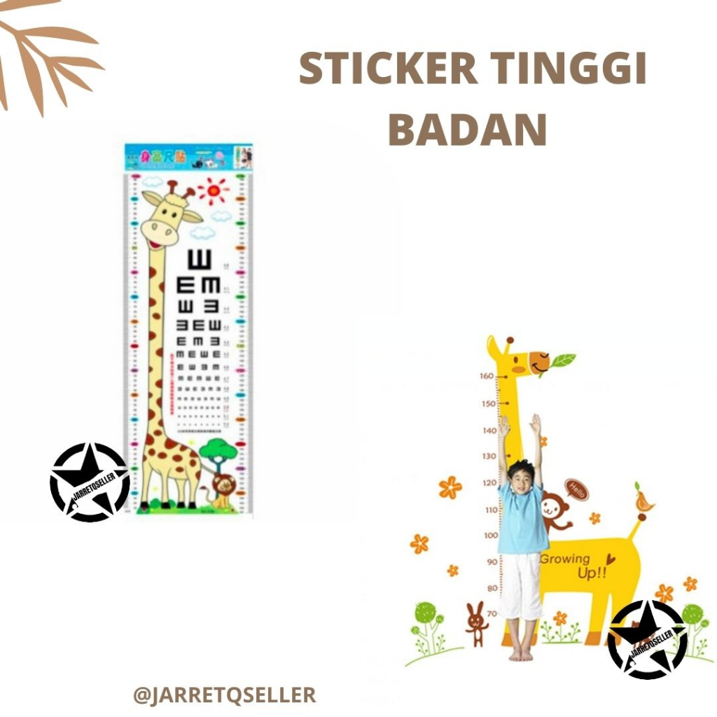 🆕 Height Chart | Pengukur Tinggi Badan Anak |  Stiker Dinding Pengukur Tinggi Badan Anak / Height Ch