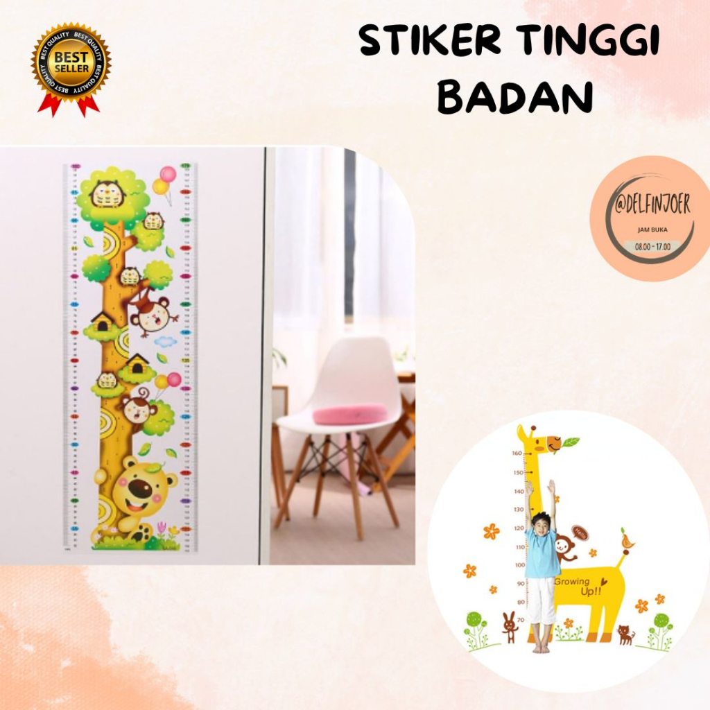

❤ Pengukuran Tinggi Badan Anak Lucu Murah | Stiker Pengukur Tinggi Badan